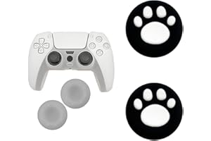 CUZKC Housse cover POUR PS5,Coque Protection en Silicone avec Capuchon Joystick pour ps5 Housse de Protection Antidérapante pour ps5 Housse en Silicone pour ps5 Manette,(Transparent)