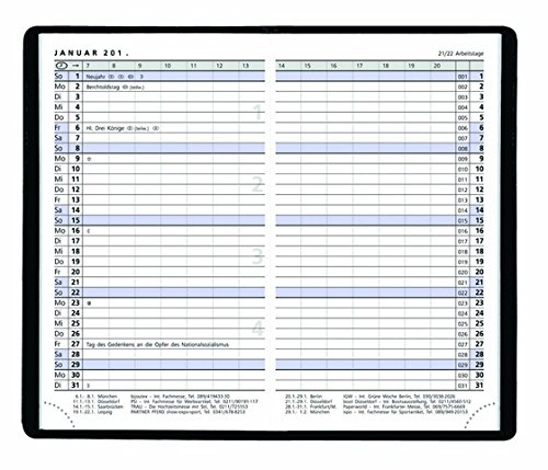 Preisvergleich Produktbild ZETTLER Zettler Taschenkalender 520 1 Monat 2 Seiten 9,5x16 cm schwarz