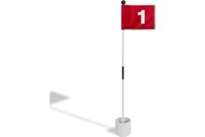 BQKOZFIN Golf Flagstick, Putting Green Flags Hole Cup Set, Portable Golf Pin Flags for Golf Practice at Home Backyard