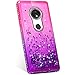 Produktbild Jinghuash Kompatibel mit MOTO E5 Play Hülle,3D Liquid Glitzer Sequins Sparkle Schutzhülle mit Bling Glänzend Diamant Strass Dünn Weiche TPU Silikon Handyhülle für MOTO E5 Play-Rosa lila