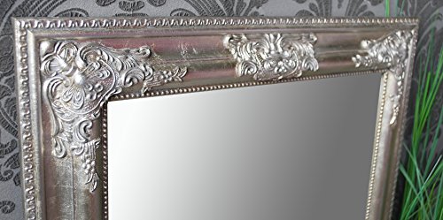 Spiegel Wandspiegel RACHEL antik silber Barock 100 x 50 cm - 2