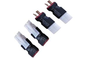 Boladge 2 Stücke BigTamiya Männlicher Stecker zu Dean's T Buchse Stecker Adapter und 2 Stücke BigTamiya Buchse Stecker zu Dean's T Männlich Stecker Adapter