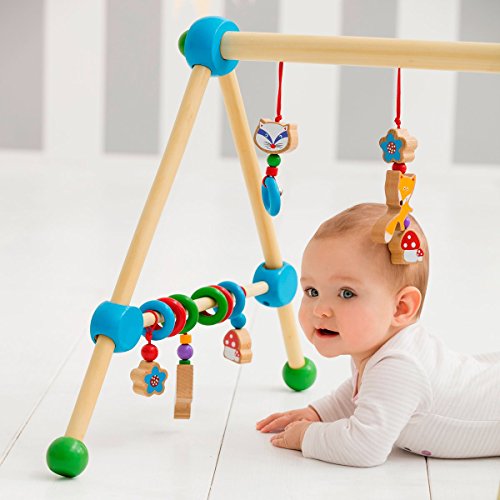 SOLINI Spieltrapez Waldtiere aus Holz Aktiv-Center, mehrfarbig - 4