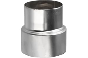 TDCUIZENT Stainless Steel Flue Liner Reducer Chimney Adaptor Multi-Size Connector Pipe for Wood Stove Heating System Masonry Chimney Venting Installation 60mm 70mm 80mm 90mm 100mm 110mm 120mm(Ø70mm/Ø60mm)