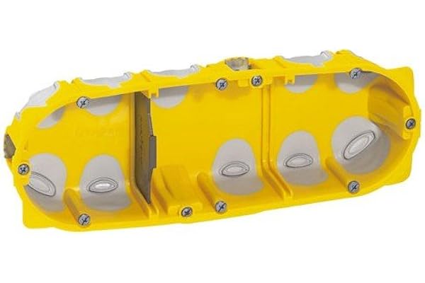 LEGRAND - Boîte Encastrement Ecobatibox Basse Consommation - Pour Cloisons Sèches - Pour Plaques de Plâtre - Profondeur 40 mm -Diamètre de Perçage 67 mm - 3 Postes - Classe Energétique A