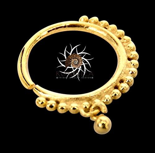 Gold Nose Ring - Gold Nose Hoop - Indian Nose Ring - Tribal Nose Ring - Nose Jewelry - Nose Piercing - Tiny Nose Ring - Nostril Jewelry - Nostril Ring - Piercing Jewelry