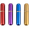 4 Pcs Aluminum Essential Oil Nasal Inhaler Aromatherapy Bottle Refillable Aromatherapy Nasal Inhaler Tubes for DIY Essential Oil Aromatherapy Use