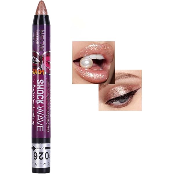 4er Set Glitzer-Lidschattenstifte – Zweifarbig, Wasserfest, Mit Farbverlauf, Drehbar, Für Make-up & Deko