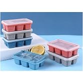 abnturk 6 B&ouml;lmeli Mini Plastik Kapaklı Buz Kalıbı Pratik Buz Kabı, brc154328042025