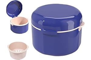 GmeDhc Porta Apparecchio Denti con Cestello, Porta Dentiera, Custodia Ortodontiche Apparecchio Dentale, Porta Bite Dentale, Scatola Apparecchio Denti, Porta Protesi Dentale, Porta Paradenti (Blu)