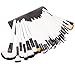 Olym Store 36pcs Black Handle White Hair Cosmetic Brush Set