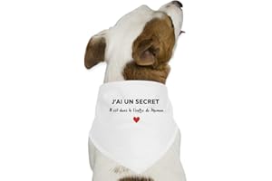 Spreadshirt Bandana Chien Annonce Grossesse Futur Bébé J'ai Un Secret, Taille Unique