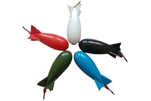 Rianpesn Jaula de Cebo de Pesca de Carpa | 5 uds Comederos de Método, Alimentadores Portátiles con Forma de Cohete, Alimentador de Cebo
