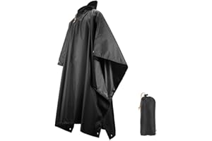 LAMA wielofunkcyjne ponczo przeciwdeszczowe, 3 w 1, wodoodporny płaszcz przeciwdeszczowy/osłona przeciwsłoneczna/pałatka z torbą transportową, na rower, piesze wycieczki, kemping, aktywności na świeżym powietrzu, wielokrotnego użytku