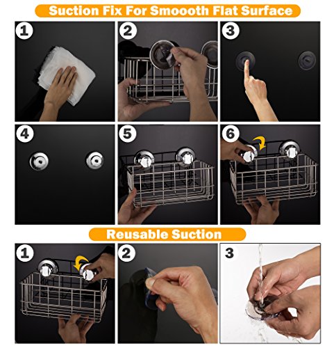 ARCCI Seifenablagen Seifenschale, Saugnapfhalterung, Edelstahl Rostfrei, Glänzend - 7