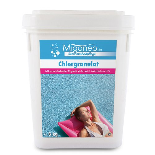 Miganeo 5kg Chlorgranulat Chlor Granulat Pflege für Pool Schwimmbad PP 80002