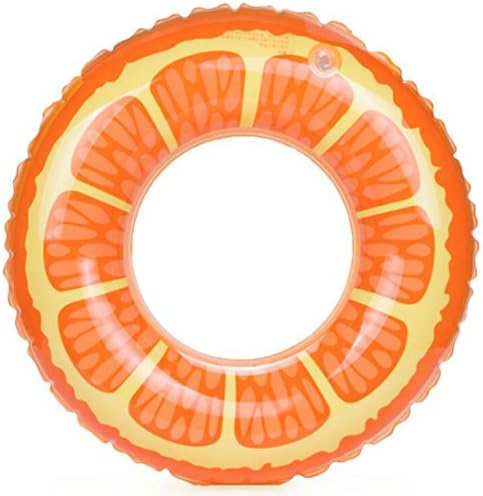 Candy Color Orange Lemon Fruit Swimming Ring Inflatable Pool Float Swimming Pool Water Toy Safety Pool Party Beach For Adults Kids (80#)