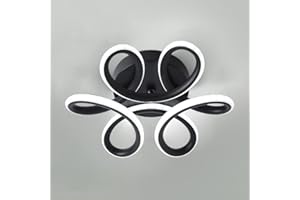 Seamoon Luces de techo LED modernas, candelabros creativos de 22W, pasillo, balcón, sala de estar, cocina, baño, dormitorio, lámpara de techo blanca fría de 6000 K [Clase de eficiencia energética E]