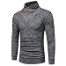 Produktbild Herren Pullover Männer Zipper Kängurutasche Hoodie | Einfarbig Shirt | Kordelzug Oberteile | Mit Kapuze Tops | Basic T-Shirt | Slim Fit Sweatshirt | Mode Elegante Langarmshirt Blusen Grau 2XL