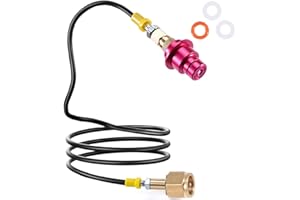 ASOFTY Adaptador de manguera de alta presión de Co2, 1,5 m, para botellas de CO2 más grandes, compatible con burbujeador Duo, Crystal 3.0, Gaia, tipo y Terra, soporte para bombona de gas con bloqueo