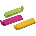 IPEA Clip Mollette Chiudi Sacchetti Grandi per Alimenti, Caffè, Buste - 3 Pezzi - Molla Chiusacchetti in Plastica per Chiudere Sacchi, Pacchi, Buste - Mollette per Conservare Cibo, Biscotti, Caffè