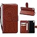 Produktbild Xperia XP Hülle, CHIHENG [Wind Chimes] Prägung Muster PU Leder TPU Innen Magnetic Kreditkarte Flip Schale Tasche Schutzhülle Stand Case Cover Hülle für Sony Xperia XP Braun