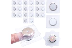 Jamsinmu Magneti nascosti per cucire pulsanti magnetici invisibili cucite in blocco magnetico in PVC per tessuto da cucire, tende, borse di abbigliamento Silver-Y2310