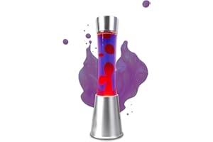 ‎PARTY TOWN Lava Lamp Pink and Purple Lava Lamp Large 38 cm Lava Lamp Children and Children and Adults Ideal for Meditation Bedroom Living Room Decoration Original Gift