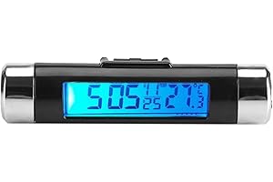 TOPINCN Termometro Digitale per Auto con Retroilluminazione LCD, Termometro per Auto con Retroilluminazione Digitale per Auto (sfondo blu)