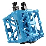 Mountain Bike Pedali in Lega di Alluminio Piattaforma per Strada BMX Biciclette Fixed Gear 9/16 Blu