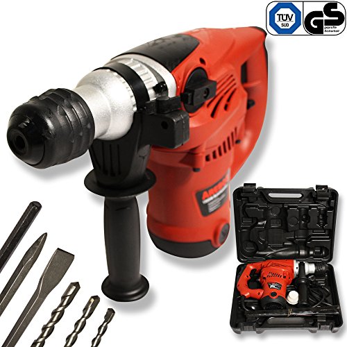 Arebos® Bohrhammer Schlagbohrmaschine Meisselhammer Schlagbohrer 1500 W inkl. Koffer