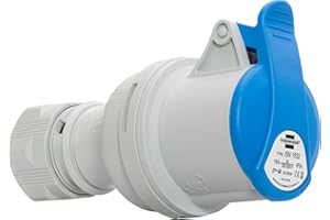 Brennenstuhl Prise électrique CEE à 3 pôles pour usage extérieur, prise CEE 230 V/16 A avec couvercle, connexion vissable, utilisation en extérieur, camping, camping-car, chantiers navals, IP44, 16 A