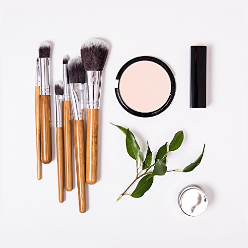Makeup Bürsten Make-Up Pinsel Kabuki Foundation Pinsel Schminkpinsel Kosmetikpinsel Ideal für Cremige Pudrige oder Flüssige Foundation Dichte Synthetische Premium Pinselhaare für Make-Up Profis & Anfänger Empfohlen Kosmetischer Komestik Puder-Werkzeug-Satz mit Tasche MT052 - 5