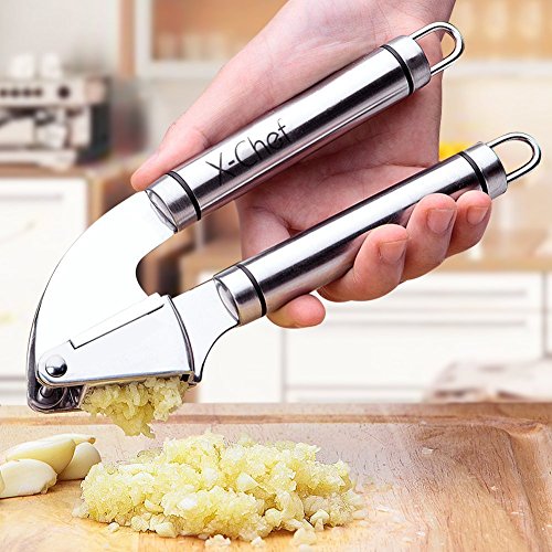 Knoblauchpresse, X-Chef Knoblauch Fleischwolf und Sparschäler Set Silikon Tube Roller - 5