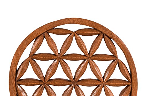 Wand Deko ~ ALYAH ~ Blume des Lebens – 20 cm – Handgearbeitet – aus Holz (ws260-2) - 7