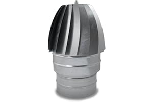 CAEXVEN Sombrerete Aspirador para Conductos en Acero Galvanizado - Serie Lisa y Helicoidal - 160 mm