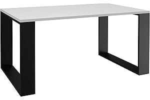 ADGO tavolino da caffè Panca, profondità 58 cm, larghezza: 90 cm, altezza: 50 cm, moderno e pratico, panca da soggiorno (senza scaffale, bianco/nero)