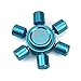 Produktbild Hand Spinner Hand Fidget Spinner Toy, 6 Seiten Premium Brass Spinner Qualität DE LUXE Stabilisator die Fokussierung leise und reduzieren den Stress die Add, ADHD und Kinder Erwachsene Finger Training Tool EDC – Blau
