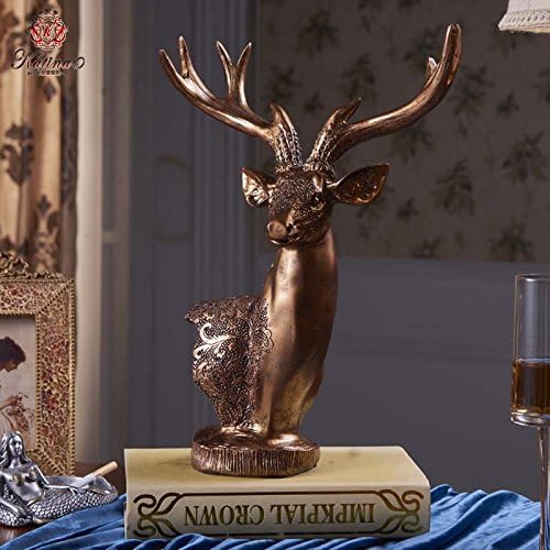 SANMULYH Animal Resin Crafts Ornaments Home Furnishing Soft Decorations Desktop Simulation Animal Ornaments,European Style Retro Bronze