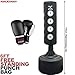 Produktbild MAXSTRENGTH 6 Füße Freistehender Boxsack stehend Boxing Bag Bag Fitness Equipment MMA Kickboxen Kick Tasche schwarz mit Boxhandschuhe 12OZ