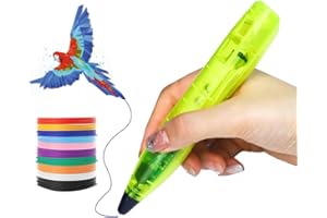 LIHUACHEN 3D Stift für Kinder Set mit 24 Farben PLA-Kunststoff Filament,PLA-kompatibler 3D-Druckstift (Yellow)