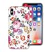 Produktbild Yokata iPhone X Hülle Transparent Weiche Silikon Handyhülle Schutzhülle TPU Handy Tasche Schale Etui Weich Silicone Bumper Ultra Dünn Slim Schlank Durchsichtig Handytasche Premium Kratzfest Clear Backcover Schutz für Apple iPhone X / iPhone 10 5.8 Zoll 2017 Case Cover - Blumen