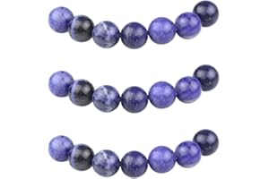 MJDCB 43pezzi 8mm Sodalite Blu Sciolto Perline di Pietra Naturale per Creazione Braccialetti Collane e Gioielli Pietre Dure per Bigiotteria Fai Da Te Rotonde