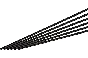 QUARKZMAN 10 Pièces Barre en Fibre de Carbone, 4mm x 400mm Tige de Carbone pour Avion RC, Bricolage, Cerf-Volant, Tube d'Aile de Quadricoptère, Réparation de Bras