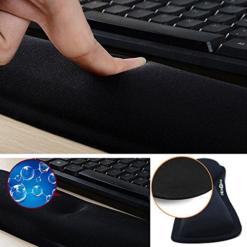 niceEshop(TM) Tastatur Handgelenk Auflage und Maus Gel Handgelenk Rest Unterstützung, Ergonomische Handgelenk Kissen Unterstützung mit Gedächtnis Schaum für Computer und Laptop - 4