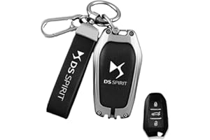 evimo Etui a Cle Voiture Coque Clé, pour DS DS7/DS3/DS4/DS5/DS6/DS9/4S/5LS Résistant à l'usure Coque de Clé, Pochette Porte Clef Portable, Accessoire clé de Voiture,A