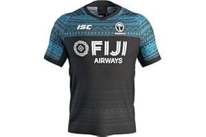 BESSKY Maillot de Rugby Homme, Maillot de Rugby Fiji 2020 Sevens, Maillot de Rugby Principal Invité, T-Shirts à Manches Courtes Vêtement de Sport Confortable