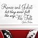 Wall sticker -Romeo and Juliet poem Justin Bieber... Wallart Bedroom Lounge Kitchen -LARGE -SIZE 90cm x 60cm -Gold