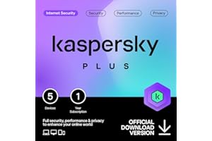 Kaspersky Plus Internet Security 2025 | 5 Devices | 1 Year | Anti-Phishing and Firewall | Unlimited VPN | Password Manager | Online Banking Protection | PC/Mac/Mobile | UK Online Code