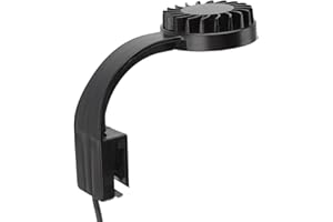 LUQEEG Lampka LED do Akwarium o Mocy 5 W, Wysoka Jasność, Lampa Klipsowa o Pełnym Działaniu, z Oddzielnym Wyłącznikiem Zasilania, Wielofunkcyjna do Akwariów o Pojemności